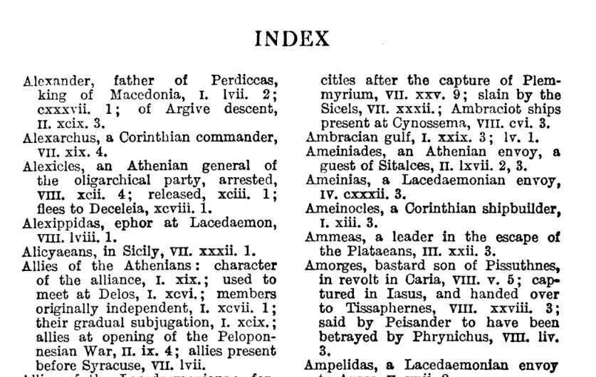 Scanned book pages showing a list of names of people and
places.